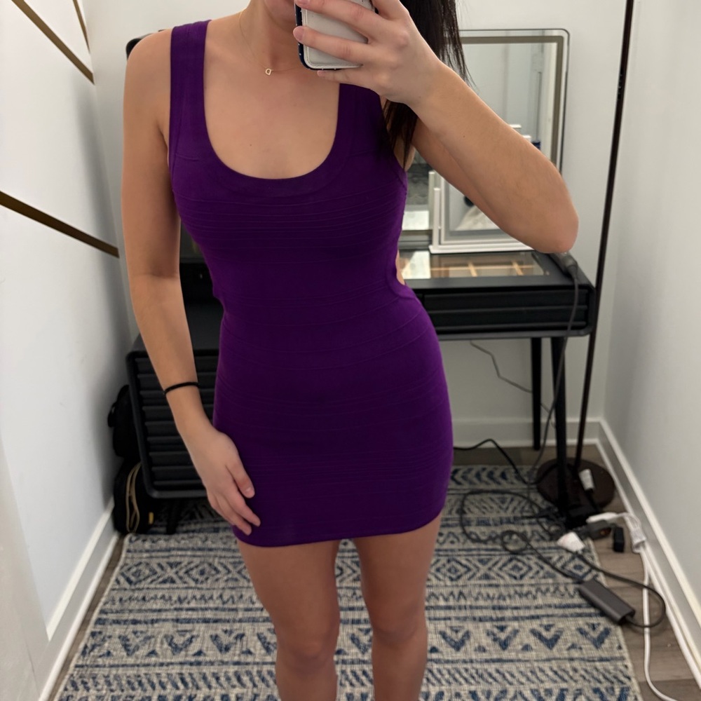 Elegant Purple Bodycon Dress